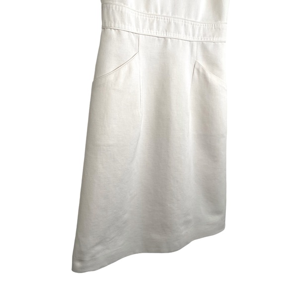 Tory Burch White Sleeveless Sheath Dress Size 6 - Picture 3 of 7